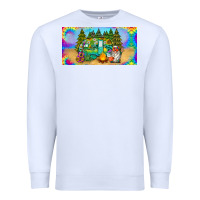 White hippie soul license plate Premium Sweatshirt - BarkalooDesign