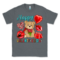 Charcoal Heather happy valentines day Valentine's Day Classic Tee - HowdyJamesFarm