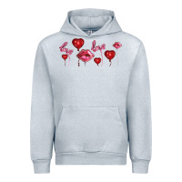 Heather Grey love and  love balloons Urban Hoodie - AdoDesignShop