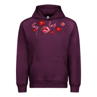 Mauve Wine love and  love balloons Urban Hoodie - AdoDesignShop