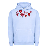 Pigment Grape Ice love and  love balloons Urban Hoodie - AdoDesignShop