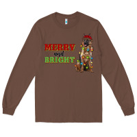 Chestnut merry and bright german shepherd Long Sleeve Tee - RanaPortraitStore