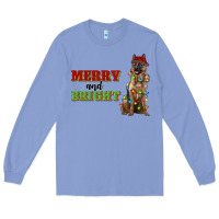Colony Blue merry and bright german shepherd Long Sleeve Tee - RanaPortraitStore