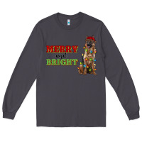 Smoke merry and bright german shepherd Long Sleeve Tee - RanaPortraitStore