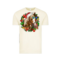 Vintage Arctic horse christmas wreath Vintage Tee - CowGirlArtShop