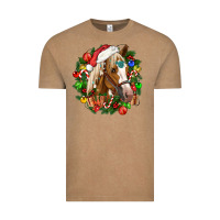Vintage Coffee horse christmas wreath Vintage Tee - CowGirlArtShop