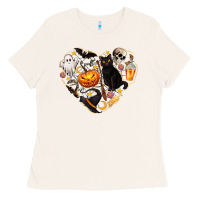 Bone Halloween Heart Ladies Tee - texasbilliewilder