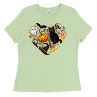 Matcha Halloween Heart Ladies Tee - texasbilliewilder