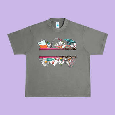 Custom Name Nurse Urban Heavy Tee Designed By Cowgirlartshop