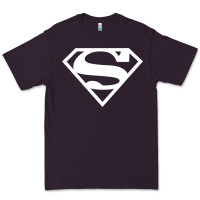Plum Supergirl White & Pink Shield Premium Tee - longCreatives