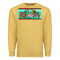 Antique Gold flamingo mom license plate Premium Sweatshirt - BarkalooDesign