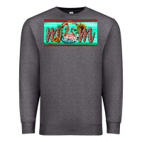 Charcoal Heather flamingo mom license plate Premium Sweatshirt - BarkalooDesign