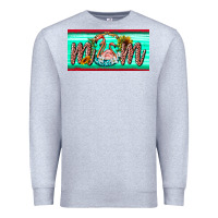 Heather Grey flamingo mom license plate Premium Sweatshirt - BarkalooDesign