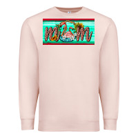 Pale Pink flamingo mom license plate Premium Sweatshirt - BarkalooDesign