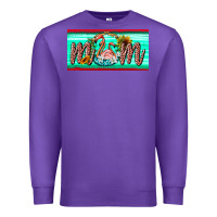 Purple flamingo mom license plate Premium Sweatshirt - BarkalooDesign