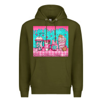 Army Green pink christmas coffee Premium Hoodie - Jasminsmagicworld