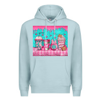 Blue Mist pink christmas coffee Premium Hoodie - Jasminsmagicworld
