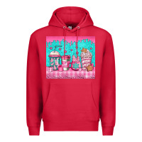 Cardinal pink christmas coffee Premium Hoodie - Jasminsmagicworld
