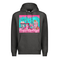 Charcoal Heather pink christmas coffee Premium Hoodie - Jasminsmagicworld