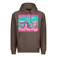 Coffee pink christmas coffee Premium Hoodie - Jasminsmagicworld