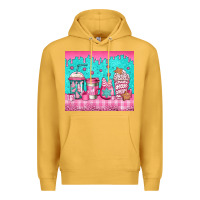 Mustard pink christmas coffee Premium Hoodie - Jasminsmagicworld