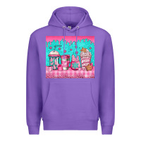 Purple pink christmas coffee Premium Hoodie - Jasminsmagicworld