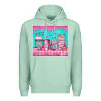 Seafoam pink christmas coffee Premium Hoodie - Jasminsmagicworld