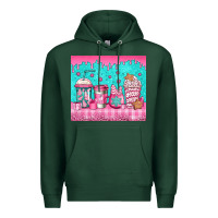 Sports Green pink christmas coffee Premium Hoodie - Jasminsmagicworld