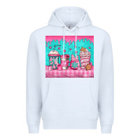 White pink christmas coffee Premium Hoodie - Jasminsmagicworld