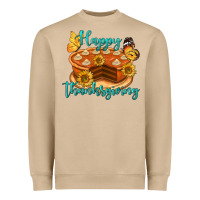 Happy Thanksgiving Pumpkin Pie Heavyweight Sweatshirt | Teevron