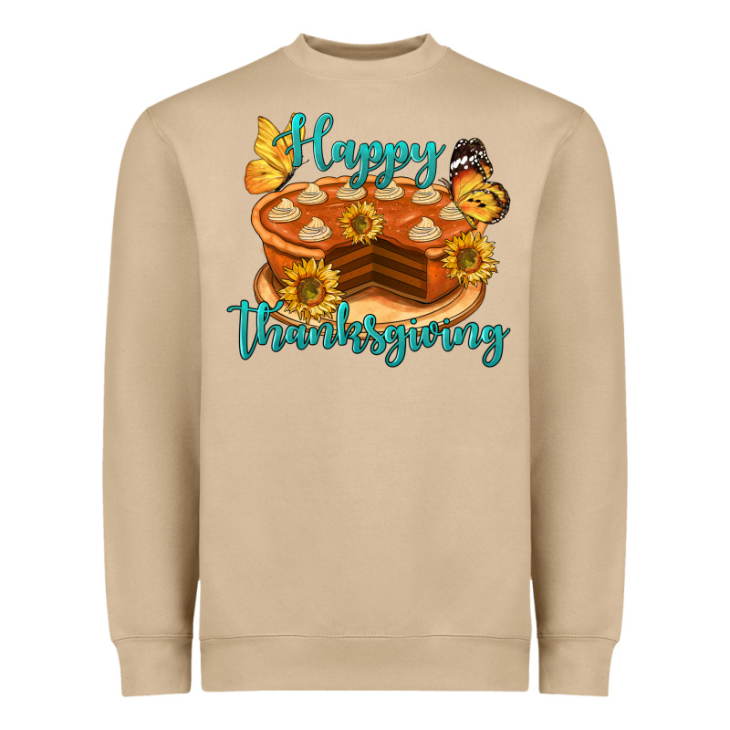 Happy Thanksgiving Pumpkin Pie Heavyweight Sweatshirt by LillyAllenDesigns | Teevron