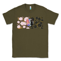 Army Green gothic girl and colorful girl best friends with Classic Tee - TumblerDesignByShophia