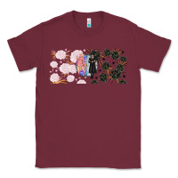 Burgundy gothic girl and colorful girl best friends with Classic Tee - TumblerDesignByShophia