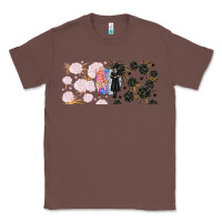 Chestnut gothic girl and colorful girl best friends with Classic Tee - TumblerDesignByShophia