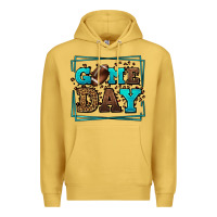 Antique Gold Game day American Football leopard frame Premium Hoodie - LillyAllenDesigns