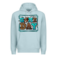 Blue Mist Game day American Football leopard frame Premium Hoodie - LillyAllenDesigns