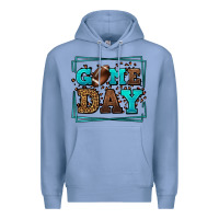 Colony Blue Game day American Football leopard frame Premium Hoodie - LillyAllenDesigns