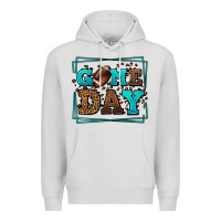 Dove Grey Game day American Football leopard frame Premium Hoodie - LillyAllenDesigns
