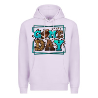 Lilac Game day American Football leopard frame Premium Hoodie - LillyAllenDesigns