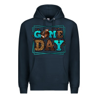 Navy Game day American Football leopard frame Premium Hoodie - LillyAllenDesigns
