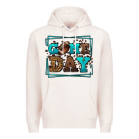 Pale Pink Game day American Football leopard frame Premium Hoodie - LillyAllenDesigns