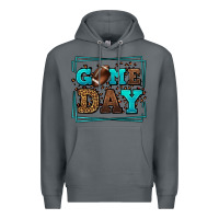 Rock Game day American Football leopard frame Premium Hoodie - LillyAllenDesigns