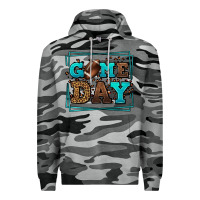Slate Camo Game day American Football leopard frame Premium Hoodie - LillyAllenDesigns