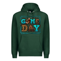 Sports Green Game day American Football leopard frame Premium Hoodie - LillyAllenDesigns