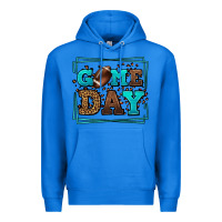 True Royal Game day American Football leopard frame Premium Hoodie - LillyAllenDesigns