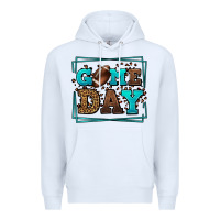 White Game day American Football leopard frame Premium Hoodie - LillyAllenDesigns