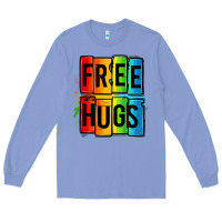 Colony Blue free hugs Long Sleeve Tee - OliviaCreatesArt