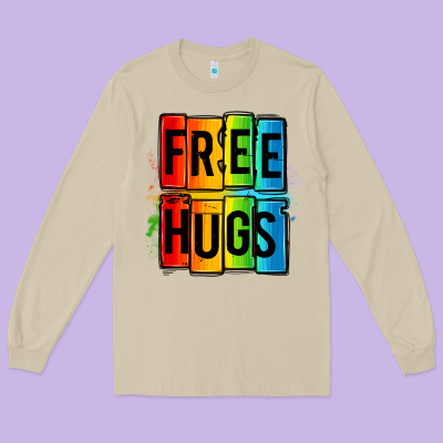 Free Hugs Long Sleeve Tee Designed By Oliviacreatesart