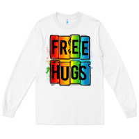 White free hugs Long Sleeve Tee - OliviaCreatesArt