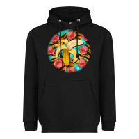 Black banana and strawberries with tiger pattern Heavyweight Hoodie - BarkalooDesign